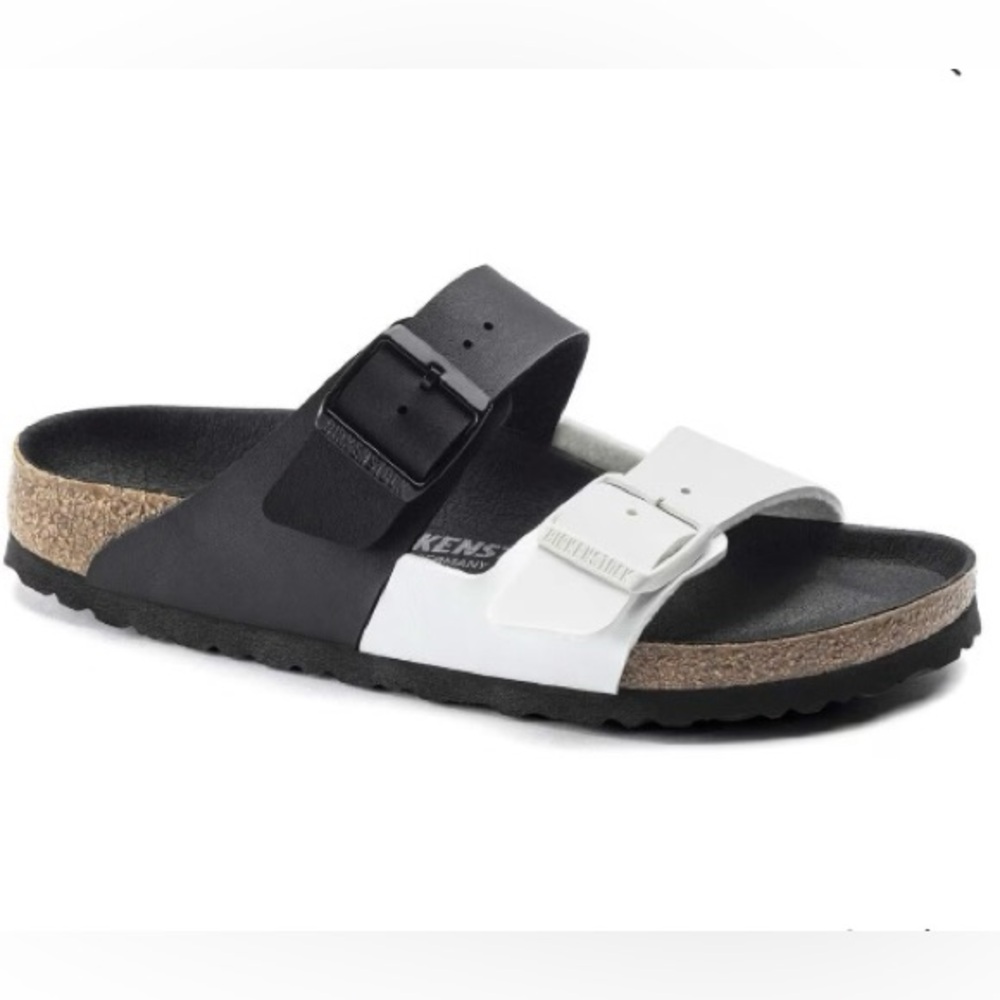 Birkenstock Arizona Split Black White Sandals